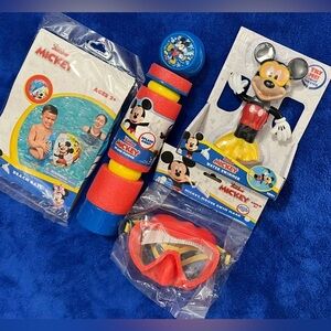 Disney Junior Mickey Mouse Swim Toys-Splash Pumper,Beach Ball,Swim Mask,Swimmer